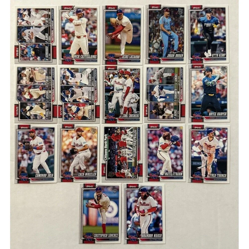 2026 Topps Series 1 & 2 Philadelphia Phillies Team Set  RC Harper Schwarber